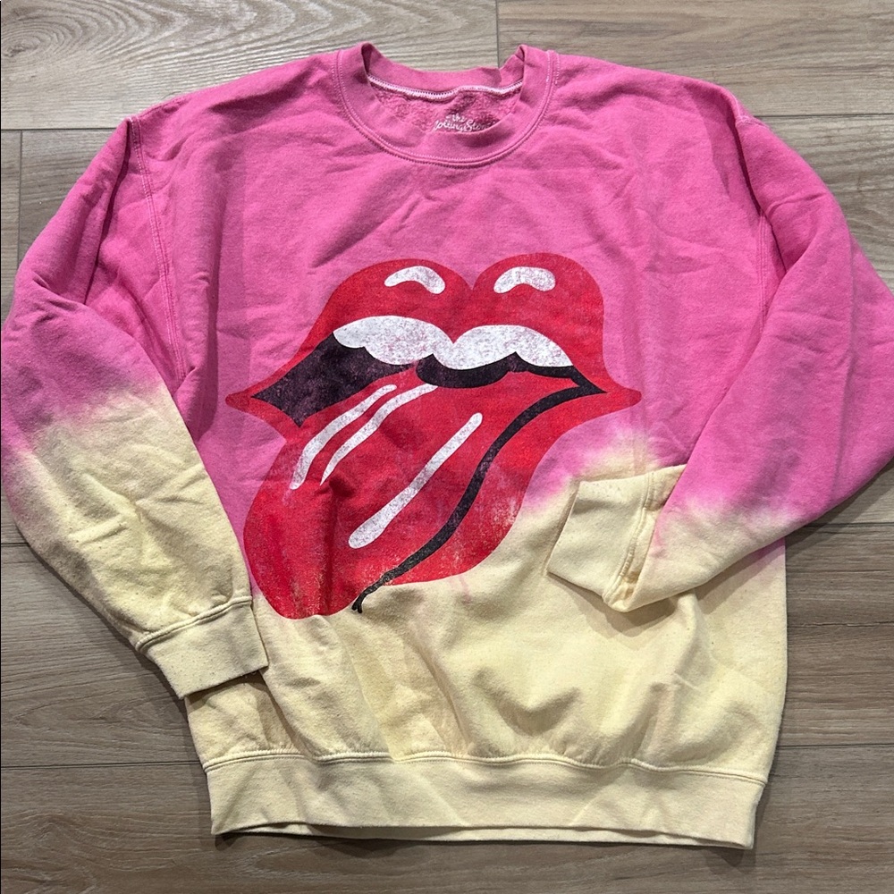 Rolling Stones Pink Graphic Sweatshirt